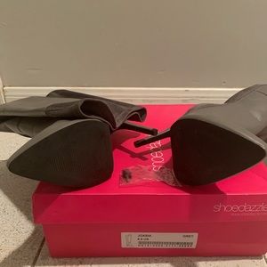 Grey High Knee Boots